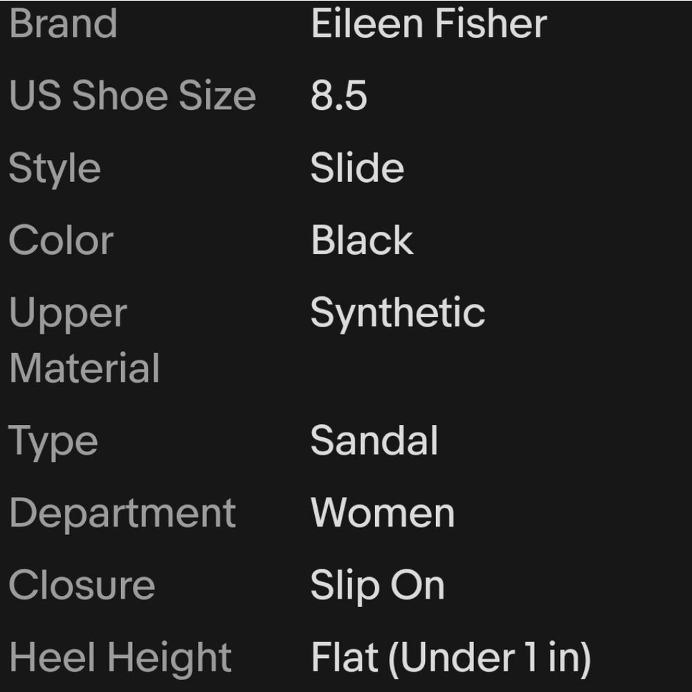 Eileen Fisher 8.5 Cross Strap Slides Sandals Flats Shoes - Picture 7 of 9